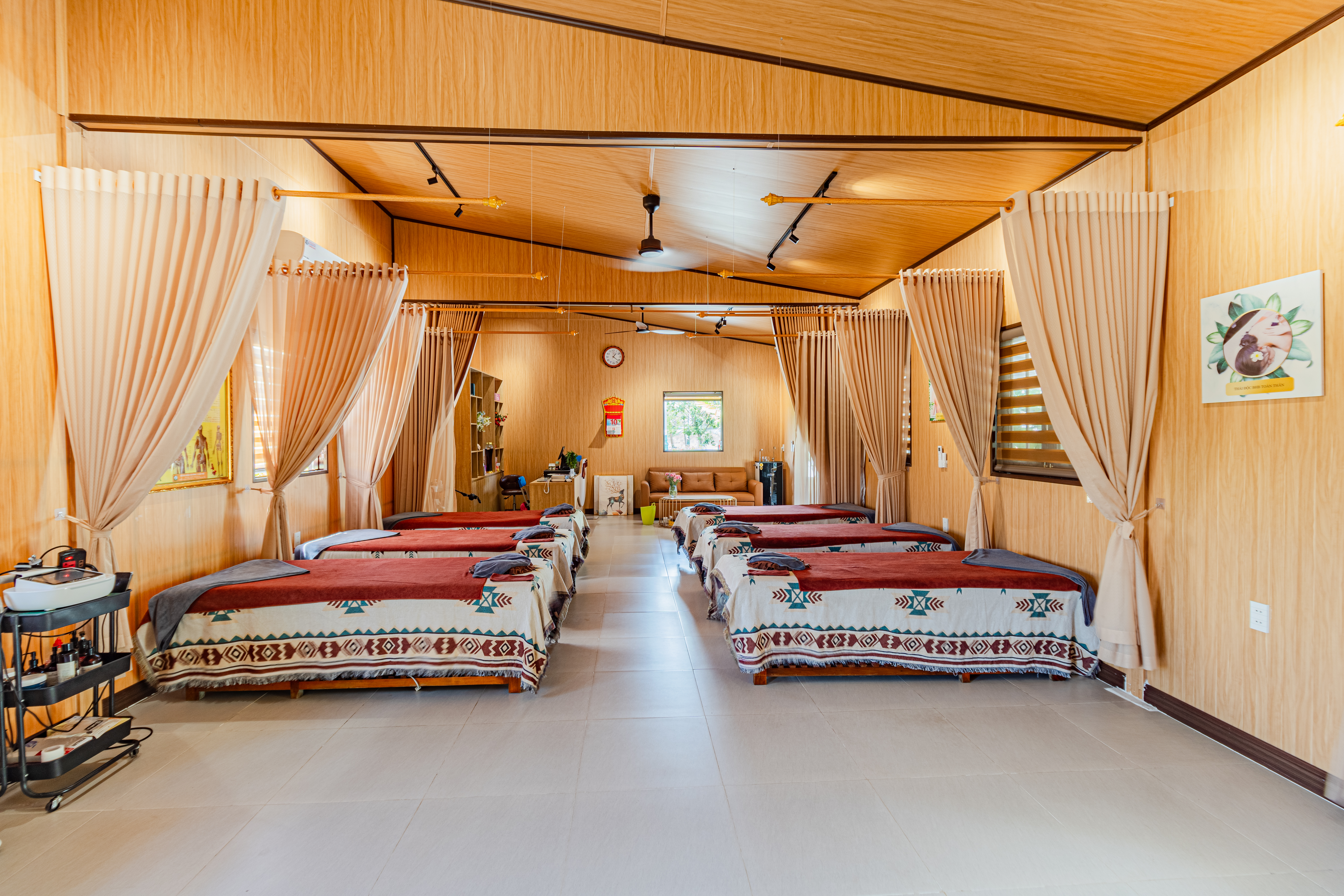 In-house massage and wellness room at Nui Do Wellness Residence – Long Stay